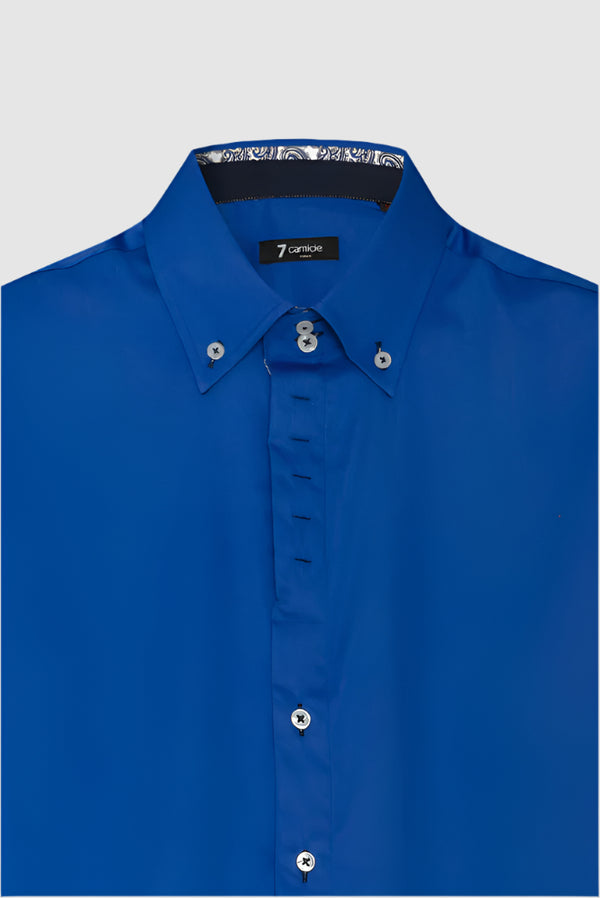 Roma Iconic Herren Hemd Satin Hellblau