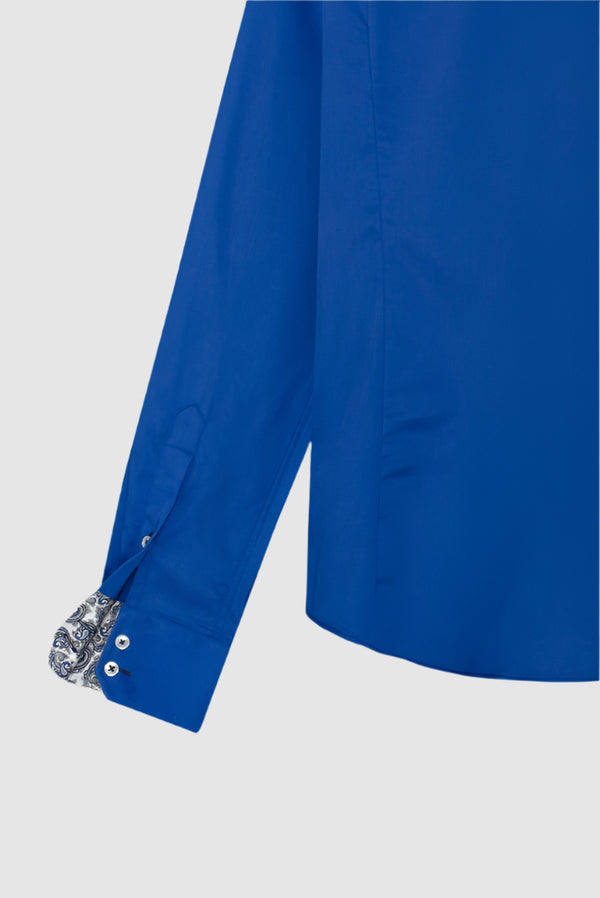 Roma Iconic Herren Hemd Satin Hellblau