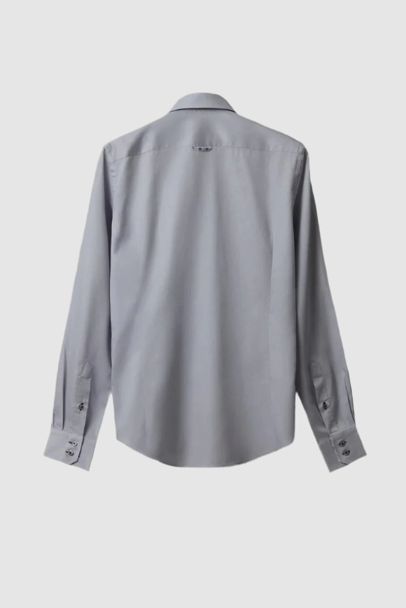 Camicia a righe a maniche lunghe da uomo grigia 22731 GRIGIO Camicia a righe a maniche lunghe da uomo grigia 22731 GRIGIO