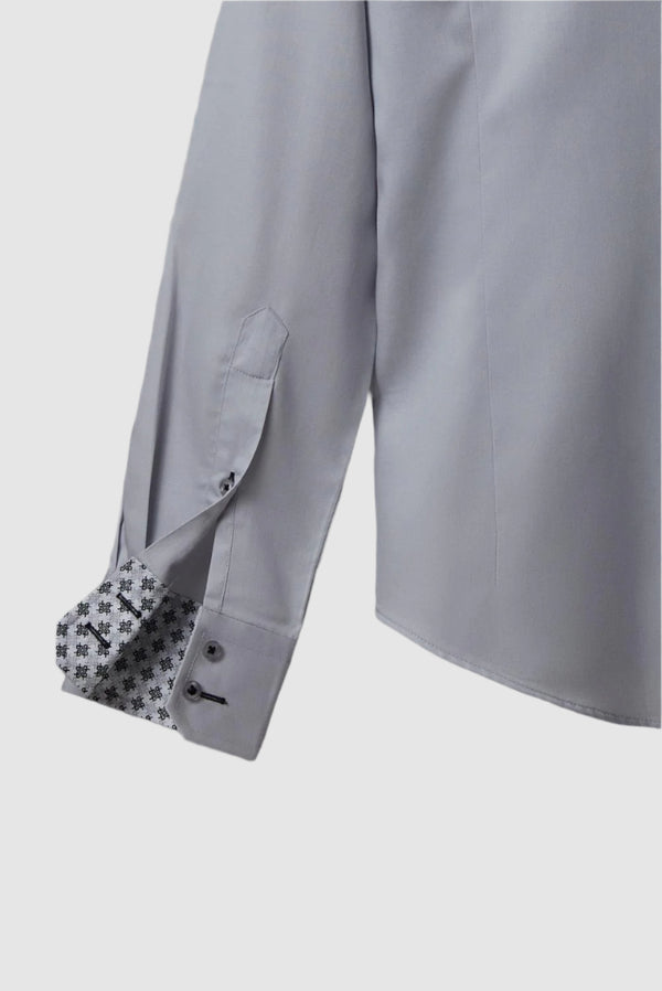 Roma Iconic Herren Hemd Satin Grau