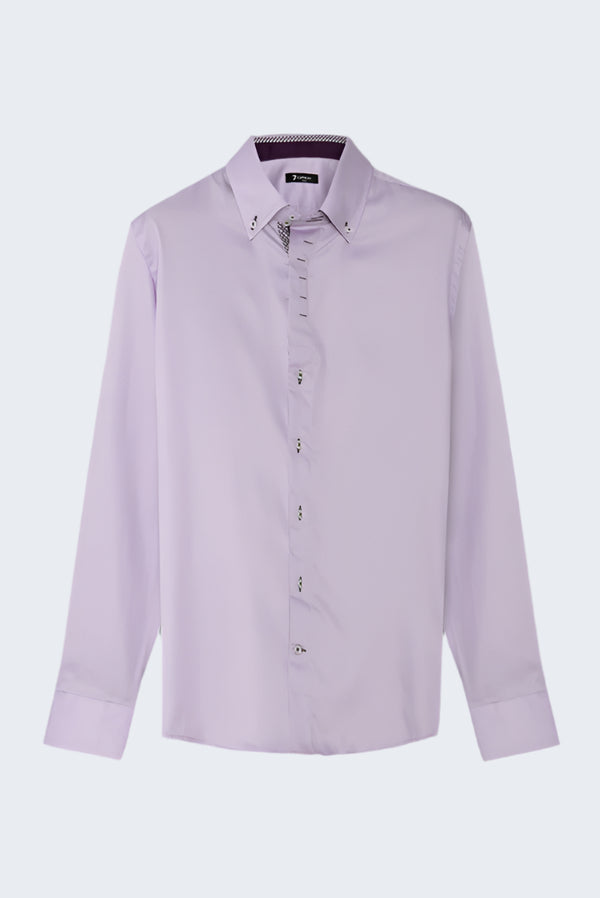 Camisa Hombre Roma Iconic Satin Lila
