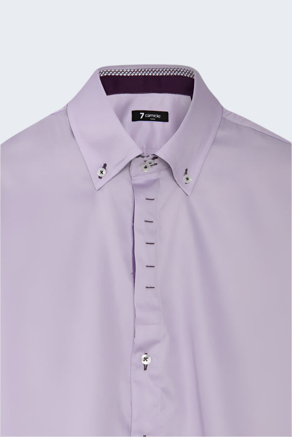 Camisa Hombre Roma Iconic Satin Lila