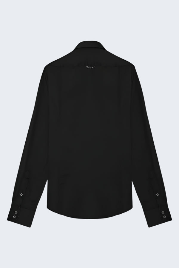 Camisa Hombre Roma Iconic Satin Negro