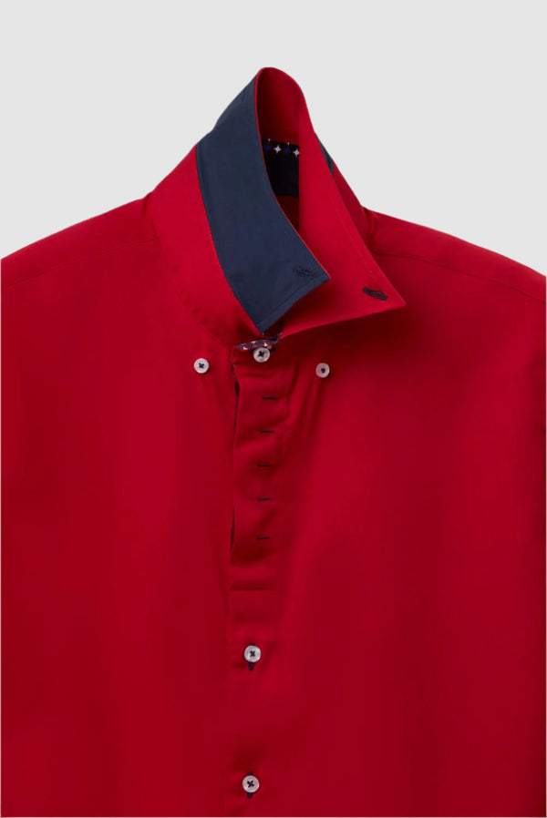 Camisa Hombre Roma Iconic Satin Rojo