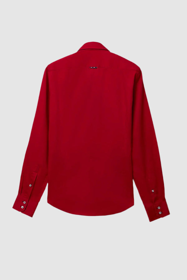 Camisa Hombre Roma Iconic Satin Rojo