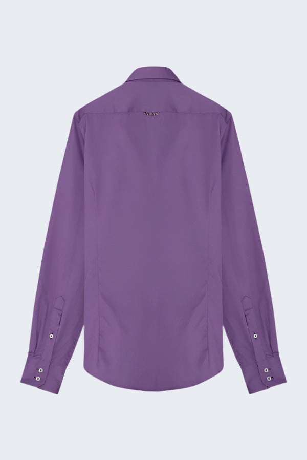 Camicia Uomo Roma Iconic Satin Viola