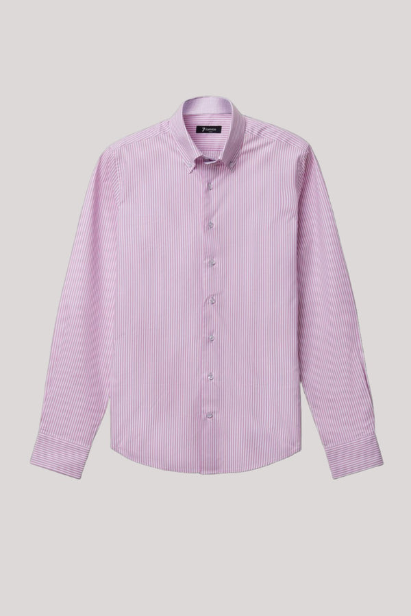 Camicia Uomo Roma Sport Armaturato Bianco Lilla