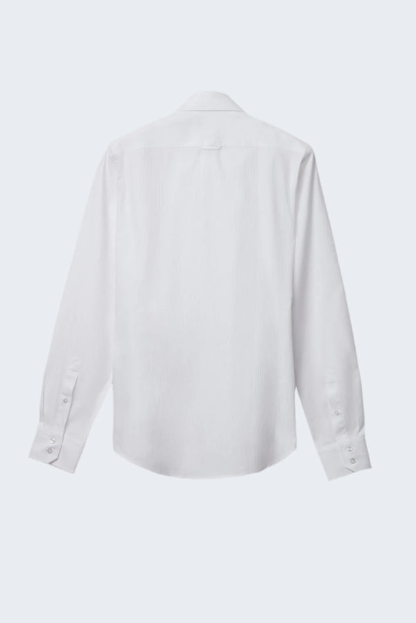 Camicia Uomo Roma Sport Jacquard Bianco Bianco