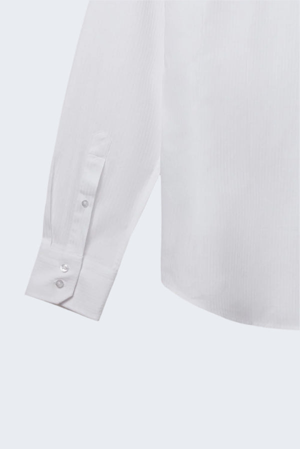 Camicia Uomo Roma Sport Jacquard Bianco Bianco
