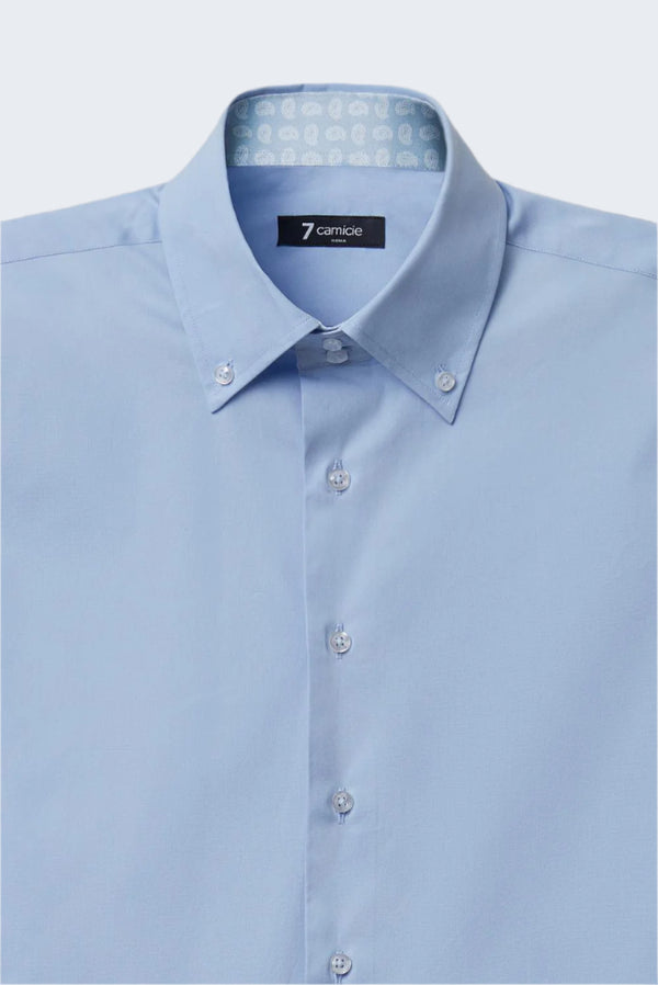 Chemise Homme Roma Sport Popelin Stretch Bleu clair