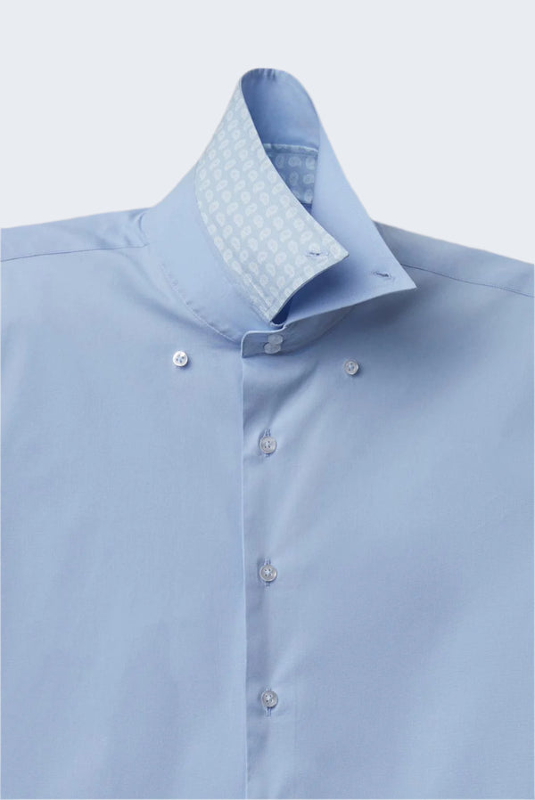 Chemise Homme Roma Sport Popelin Stretch Bleu clair