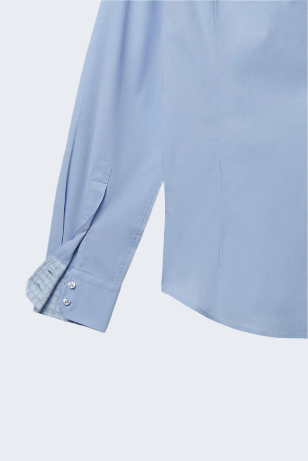 Chemise Homme Roma Sport Popelin Stretch Bleu clair