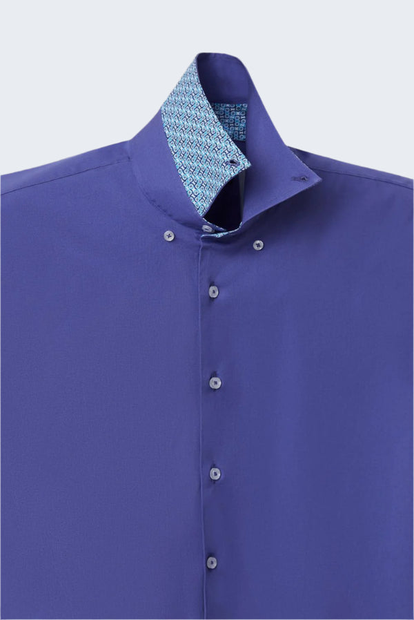 Chemise Homme Roma Sport Popelin Stretch Bleu clair