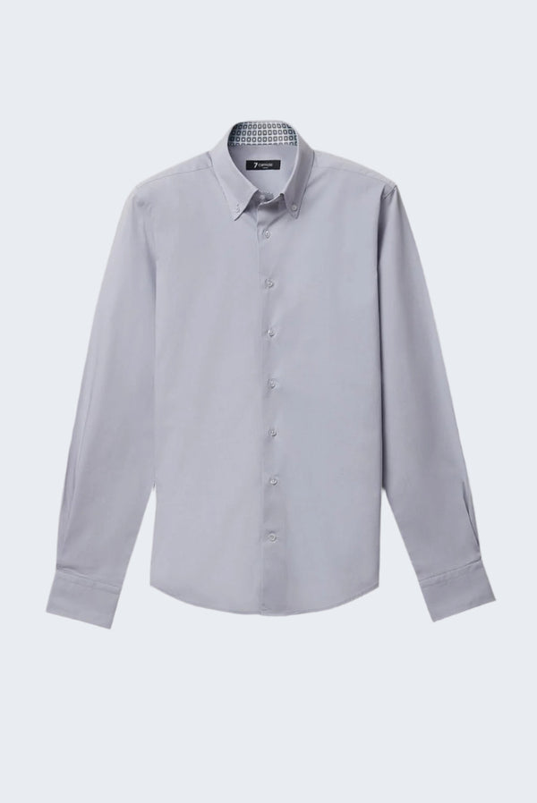 Chemise Homme Roma Sport Popelin Stretch Gris