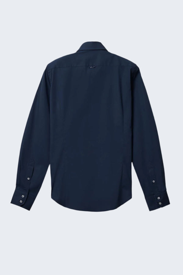 Chemise Homme Roma Sport Popelin Stretch Bleu