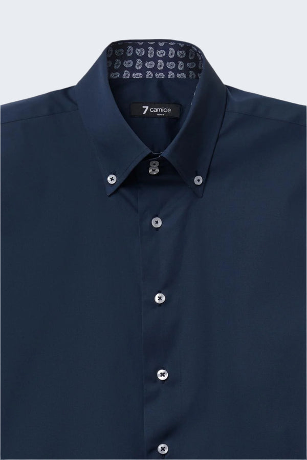 Chemise Homme Roma Sport Popelin Stretch Bleu