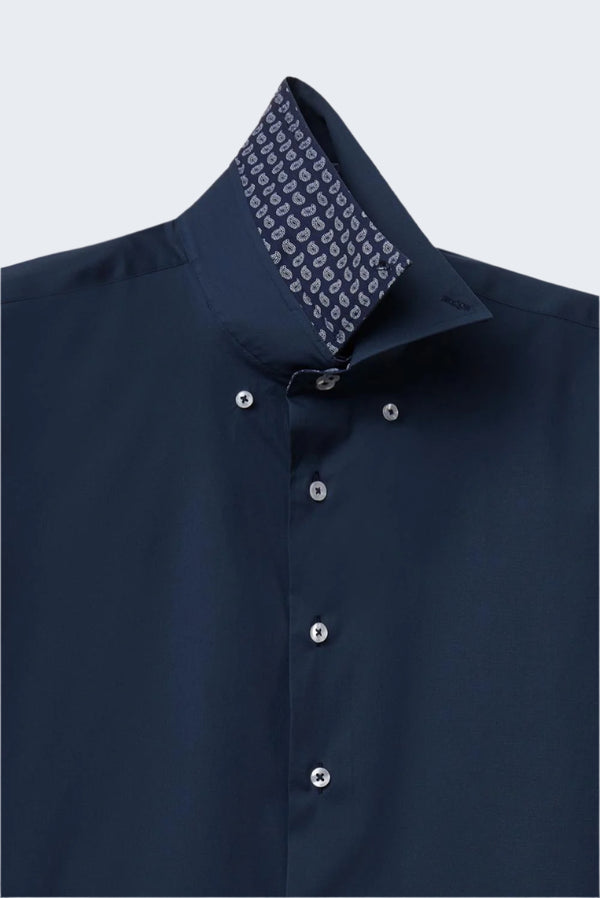 Chemise Homme Roma Sport Popelin Stretch Bleu