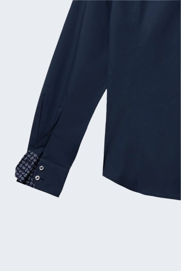 Chemise Homme Roma Sport Popelin Stretch Bleu