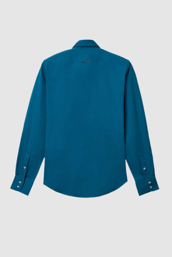 Camicia Uomo Roma Sport Popelin Stretch Verde