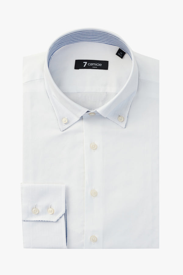 Roma Sport Herren Hemd Oxford Weiss