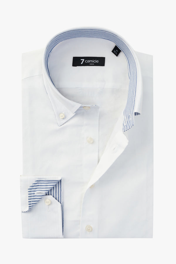 Roma Sport Herren Hemd Oxford Weiss