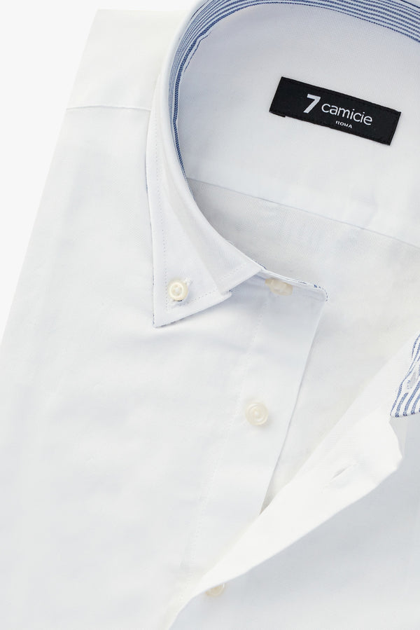 Roma Sport Herren Hemd Oxford Weiss