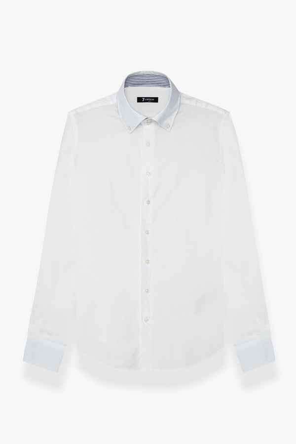 Roma Sport Herren Hemd Oxford Weiss
