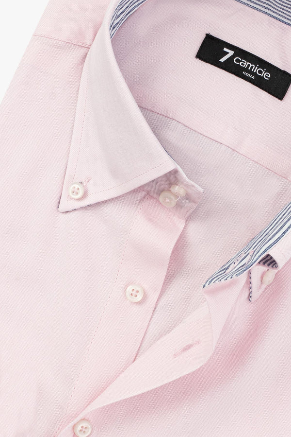 Roma Sport Herren Hemd Oxford Rosa