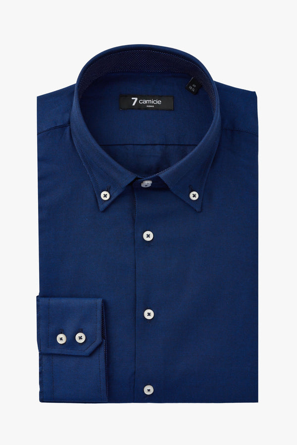 Camicia Uomo Roma Sport Oxford Blu