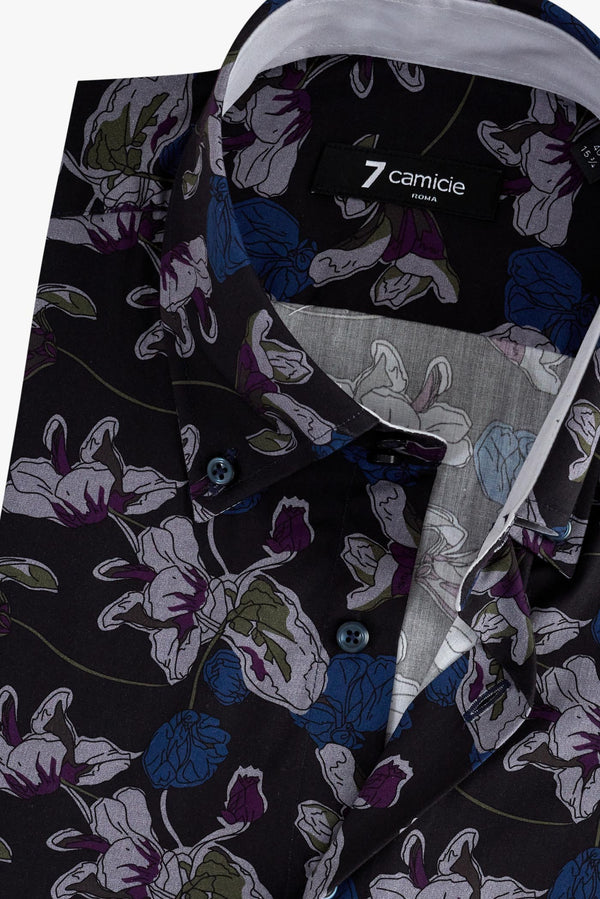 Chemise Homme Roma Sport Popelin Bleu Violet
