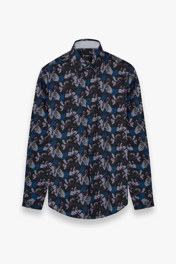 Chemise Homme Roma Sport Popelin Bleu Violet