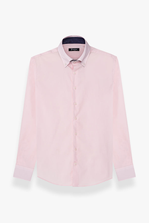 Camicia Uomo Roma Sport Popelin Stretch Rosa