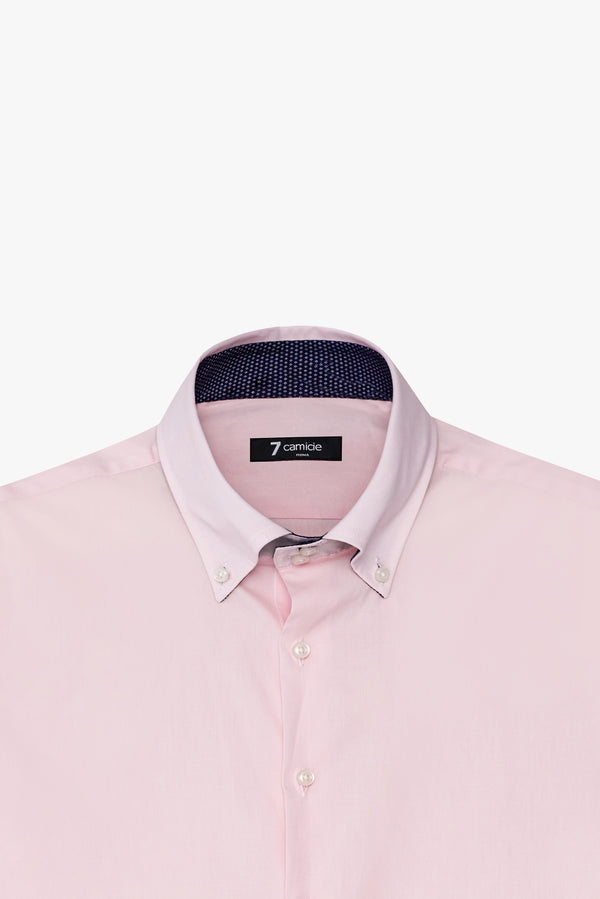 Camicia Uomo Roma Sport Popelin Stretch Rosa