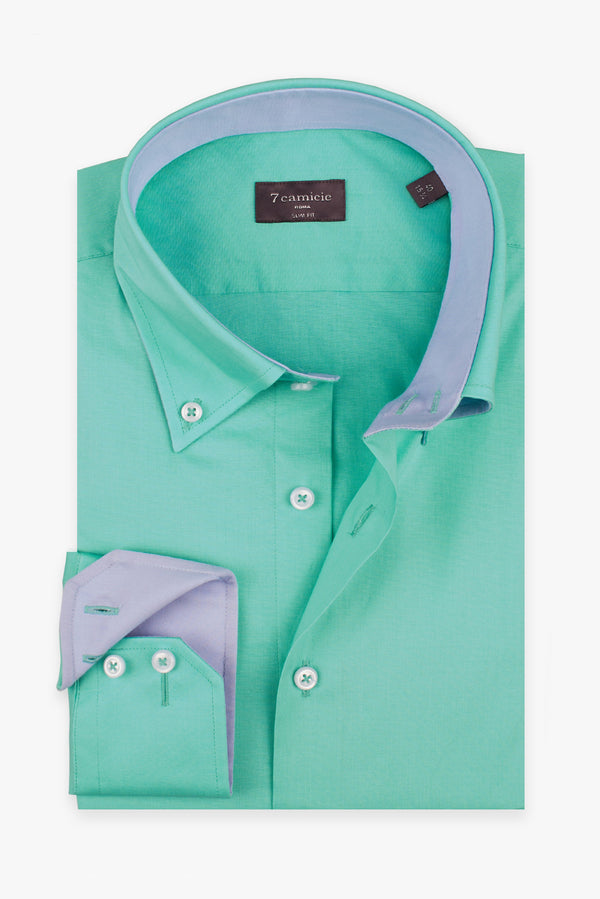 Camisa Hombre Roma Sport Popelin Stretch Verde