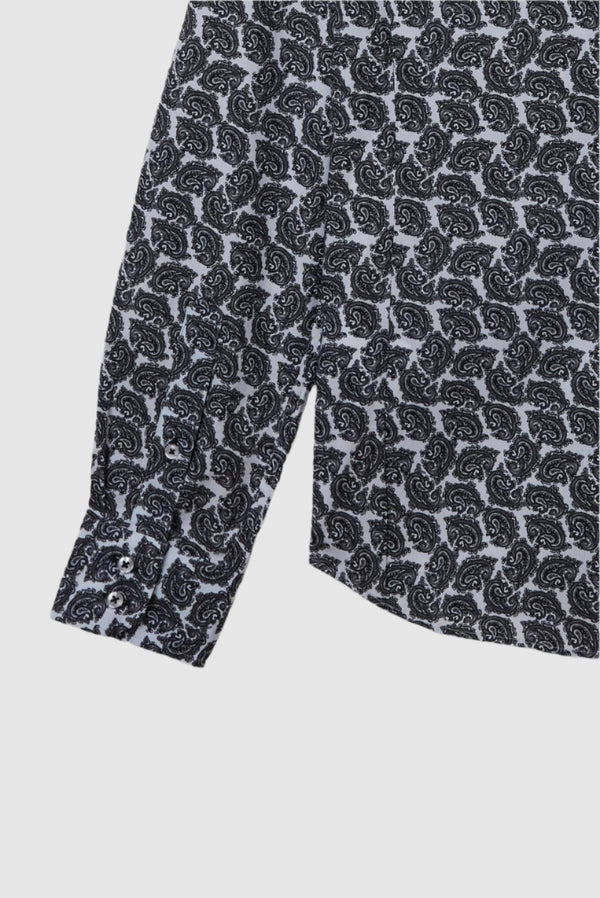 Camisa Hombre Roma Iconic Popelin Blanco Negro