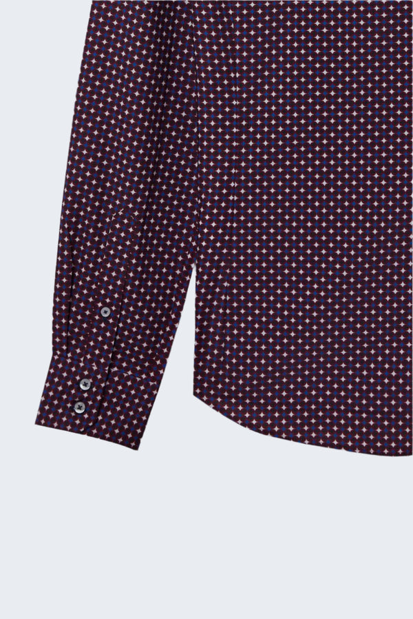 Camisa Hombre Roma Iconic Popelin Rojo Blanco
