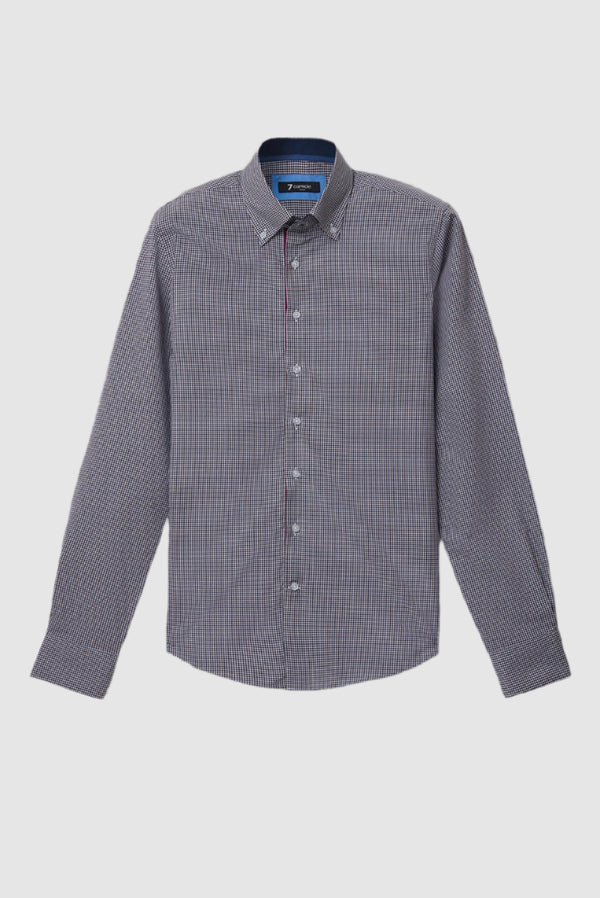 Camisa Hombre Roma Iconic Popelin Blanco Rojo