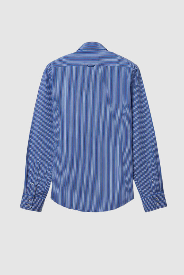 Roma Iconic Poplin Man Shirt Light Blue Blue