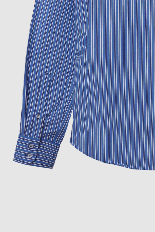 Roma Iconic Poplin Man Shirt Light Blue Blue