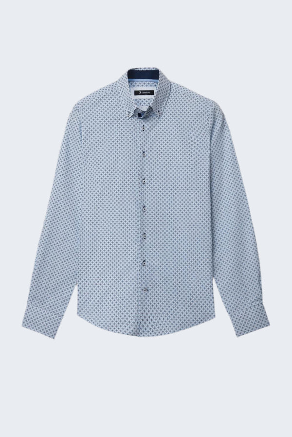 Roma Iconic Herren Hemd Popelin Hellblau Blau