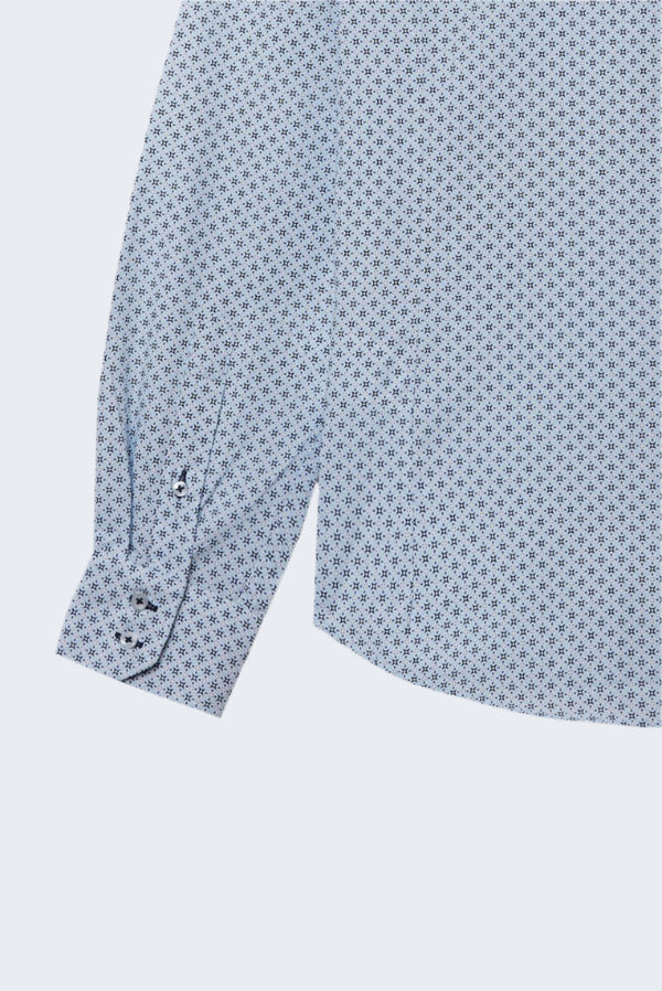 Roma Iconic Herren Hemd Popelin Hellblau Blau