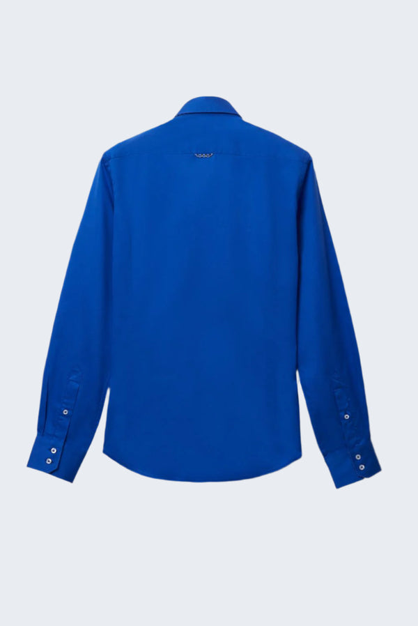 Camicia Uomo Roma Iconic Satin Celeste