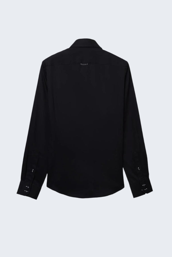 Camisa Hombre Roma Iconic Satin Negro