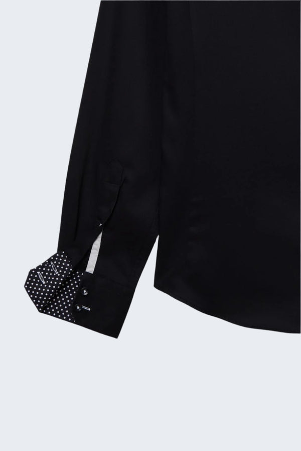 Camisa Hombre Roma Iconic Satin Negro