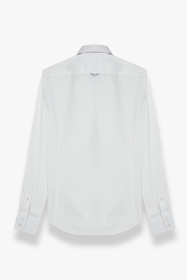 Camicia Uomo Roma Iconic Jacquard Bianco