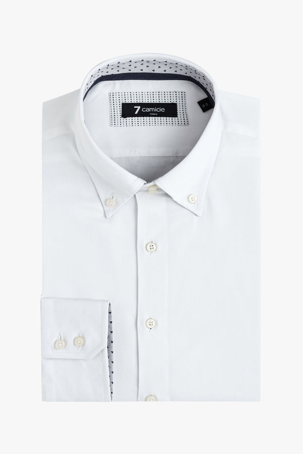 Camisa Hombre Roma Iconic Satin Blanco