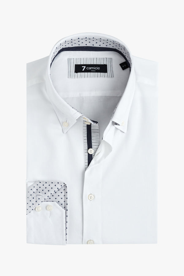 Camisa Hombre Roma Iconic Satin Blanco