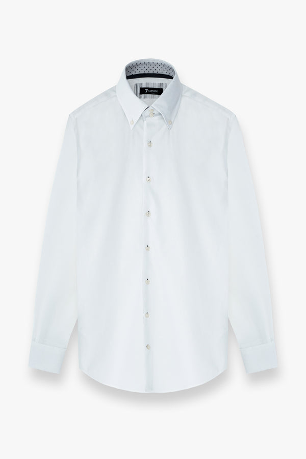 Camicia Uomo Roma Iconic Satin Bianco