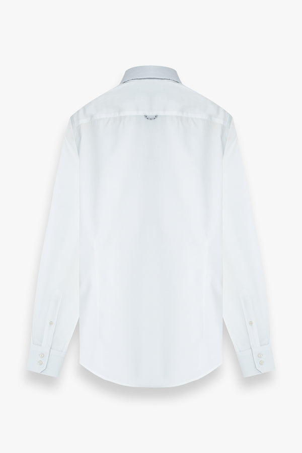 Camisa Hombre Roma Iconic Satin Blanco
