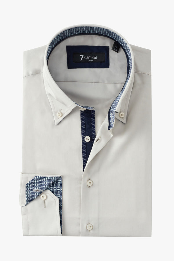 Chemise Homme Roma Iconic Satin Gris